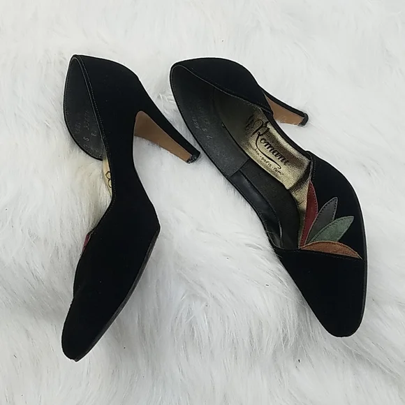 Autumn leaves suede kitten heels - Picture 5 of 8